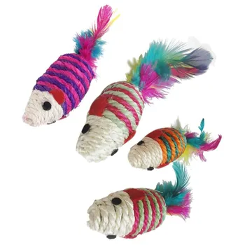 

New Toy knitted Mouse Scratching post for Cat Multicolored