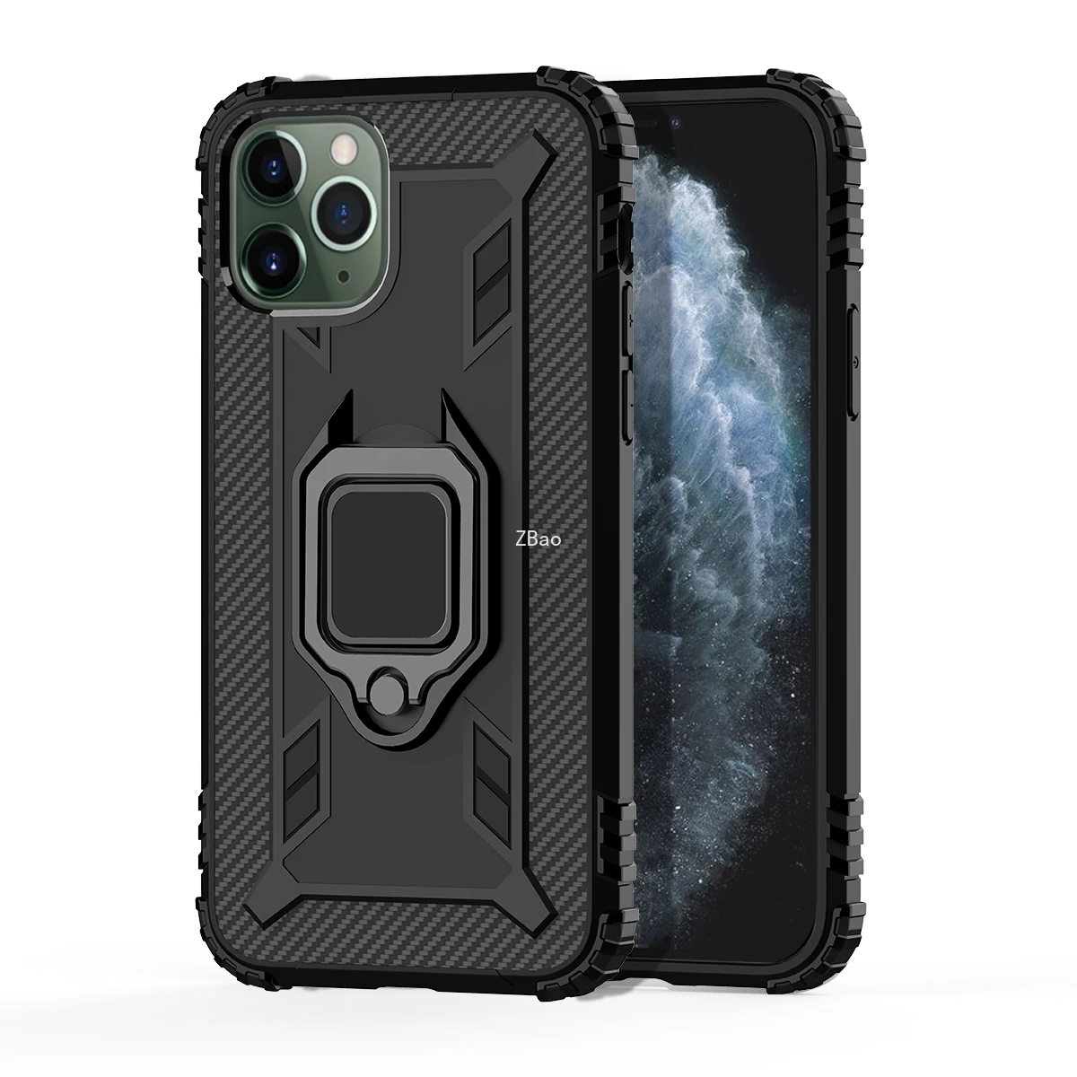 

Phone Case For iPhone 11ProMax 12 TPU Ring Armor Magnetic Cover For iPhone 11 XSMax X XS XR 8 7 6S 6Plus Kickstand Fitted Case