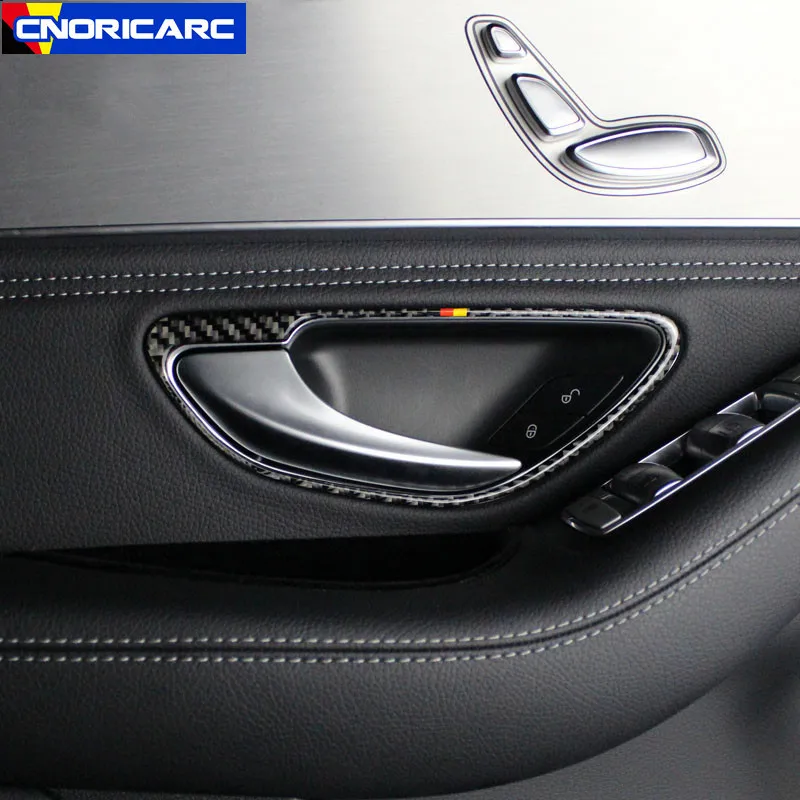 

Декоративная рамка для внутренней дверной ручки автомобиля, наклейка, отделка для Mercedes Benz C Class W205 2015-2018 GLC X253 2016-2018, наклейки на дверную ручку