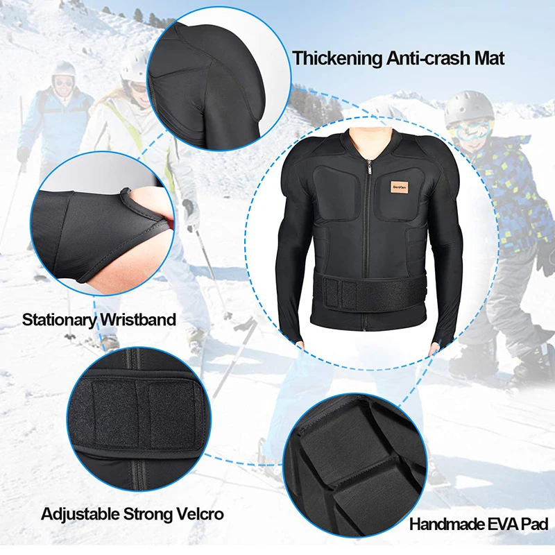 BenKen Skiing Anti-Collision Sports Shirts Ultra Light Protective Gear Outdoor Sports Anti-Collision Armor Spine Back Protector BenKen Skiing Anti-Collision Sports Shirts Ultra Light Protective Gear Outdoor Sports Anti-Collision Armor Spine Back Protector