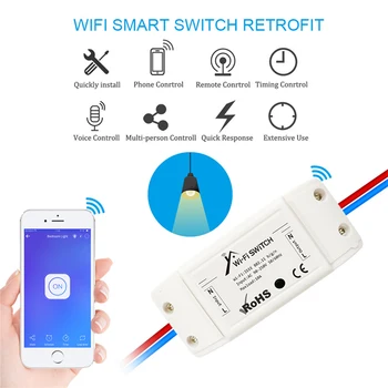 

Itead Sonoff Smart Wifi Switch DIY Smart Wireless Remote Switch Domotica Wifi Light Switch Smart Home Controller Work with Alexa