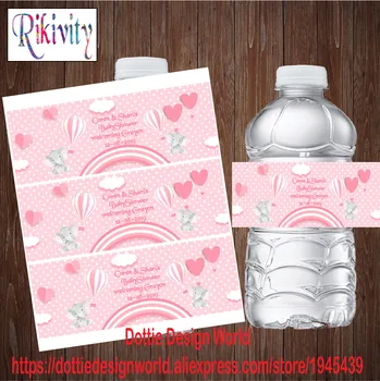 

Rikivity 20pcs Personalized Baby shower Water Bottle Wine Champagne Labels Candy Bar wrapper Sticker Wedding Birthday decoration