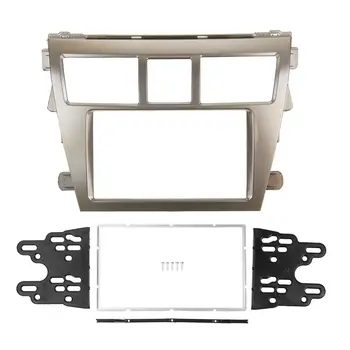 

Car DVD/CD Radio Stereo Fascia Panel Frame 2DIN Adaptor Fitting Kit for TOYOTA Vios 2007-2012 Yaris Sedan 2006+ Belta 2005-2008