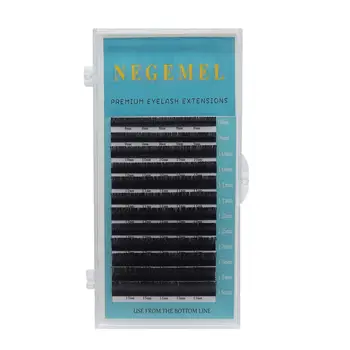 

Negemel Mink Lash Classic Eyelash Extension Ultra Thin Soft Suitable for Volume Grifting Professional Use 12 Trays/Row