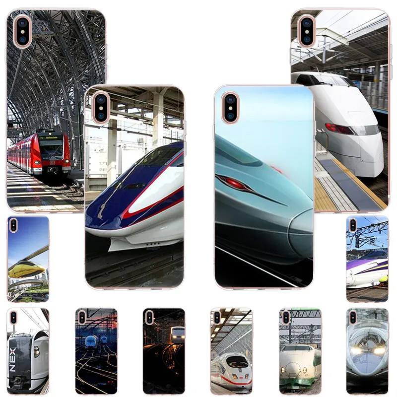 Soft TPU transparent Silicone Phone Case For iPhone 11 Pro X XR XS Max 7 8 6 6s Plus 5 SE Sunshine High speed rail Fashion Cover | Мобильные