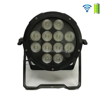 

Super Bright 6pcs/Lot Outdoor Wifi Wireless Par Led Battery 12x12w RGBWA UV 6IN1 IP65 Led Par Wedding Stage Wash Led DMX Uplight