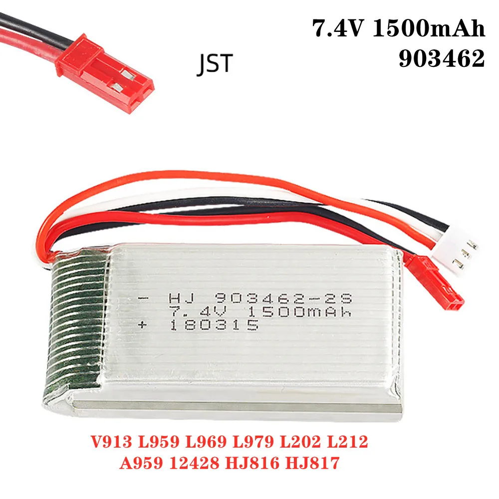 Литий-Полимерный Аккумулятор 7 4 В 1500 мАч для моделей автомобилей WLtoys 144001 V913 L959 L969