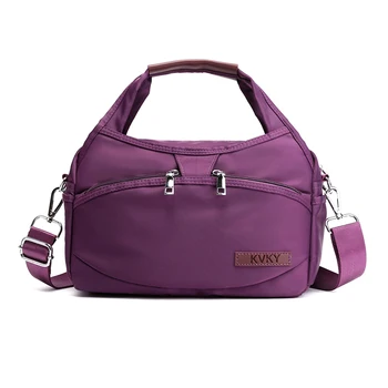 

Top-Handle Bags Women Fashion Solid Color Zipper Waterproof Nylon Shoulder Bag Crossbody Bag Bolsa feminina Handbag New 2020