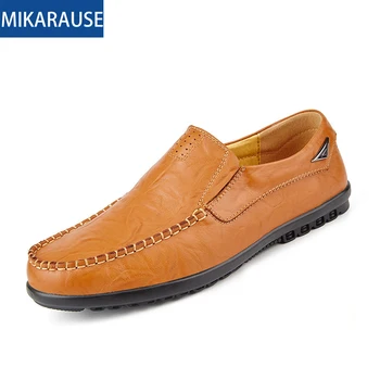 

Mikarause Man Casual Shoes Genuine Leather Men Moccasin Shoes Fashion Leather Shoes Italian Men's Loafers Comfort Driving Shoes