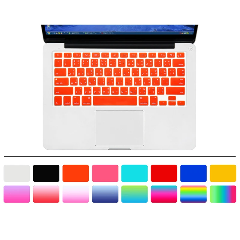 Тайские буквы для Apple Macbook A1843 водонепроницаемый пылезащитный силиконовый чехол для клавиатуры защитные компьютерные аксессуары