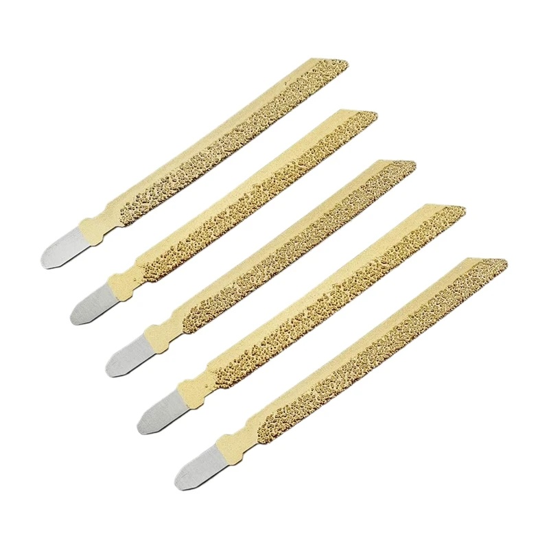 

5Pcs 4 Inch/100mm Brazed Diamond Jig Saw Blade 46 Grit for Cutting Marble Tiles Stone
