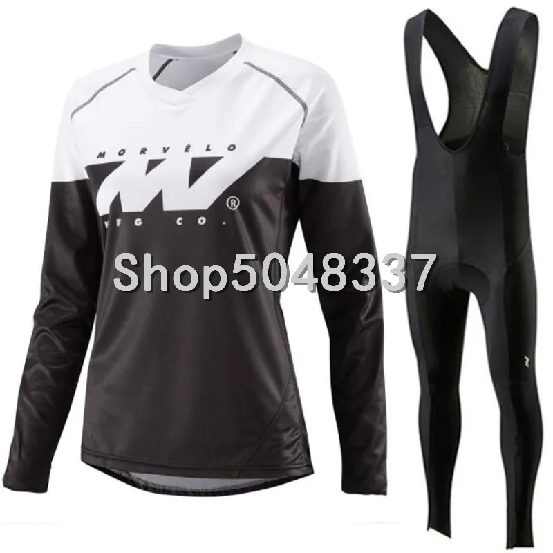 morvelo Pro Team длинный рукав Велоспорт Джерси комплект комбинезон Ropa Ciclismo велоодежда MTB велосипед Джерси мужская одежда - Цвет: 2