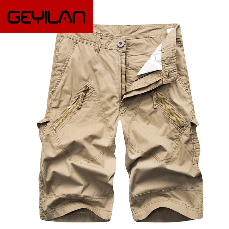 

2018 New Cargo Shorts Men Casual Multi-Pocket Shorts Male Cotton Straight Work Shorts Man Military Short Pants Plus Size 40