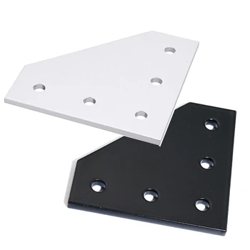 

4pcs 20x20 with 5 Holes 90 Degree Joint Board Plate Corner Angle Bracket Connection Joint Strip for Aluminum Profile 2020