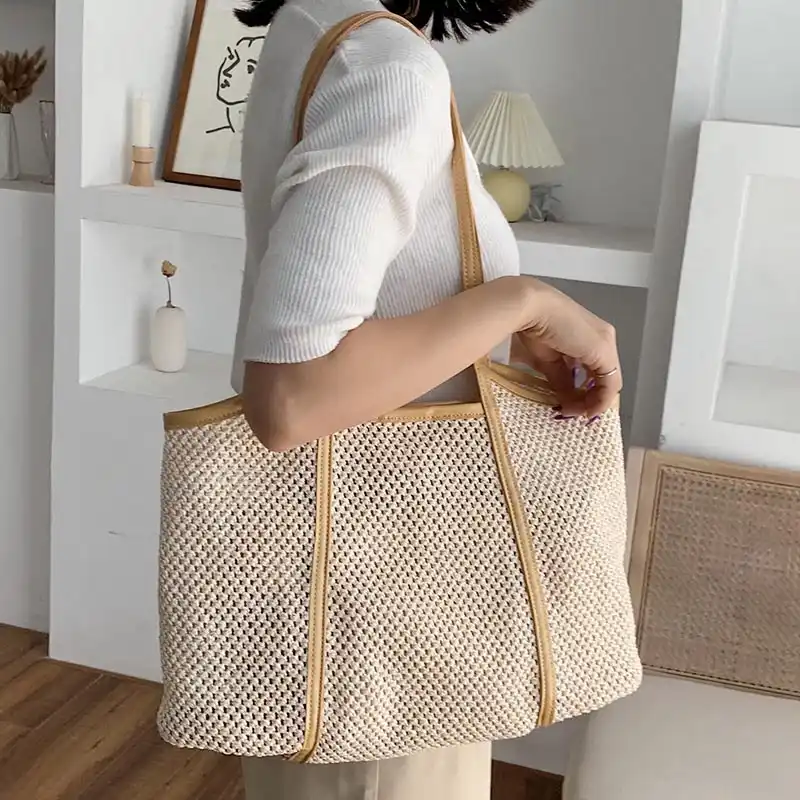 woven tote handbag