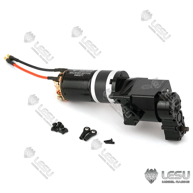 2Speed LESU Metal Transmission Transfer Case 27T Motor Gearbox for 1/14 DIY TAMIYA RC Tractor Truck Dumper Scania Benz VOLVO 1