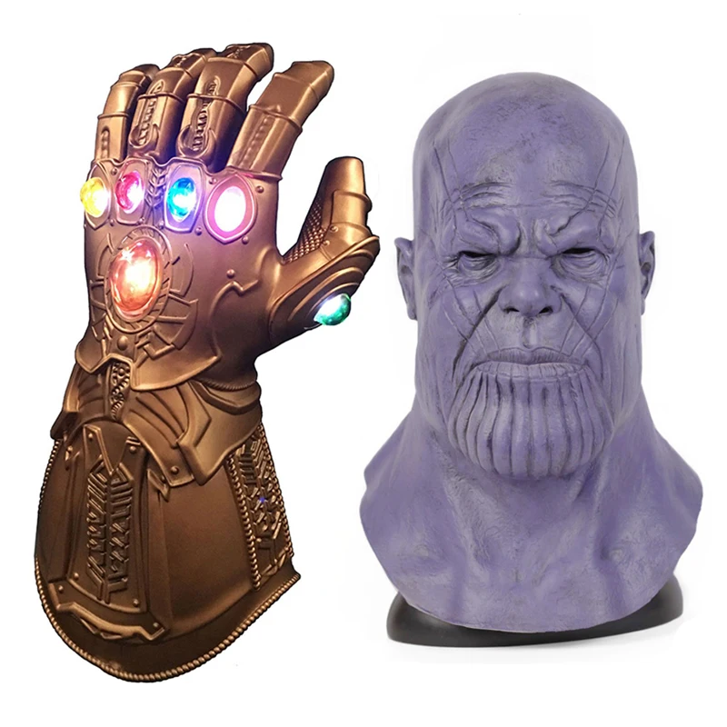 Endgame перчатка Тано маска перчатки костюмы для косплея светодиодная вечерние