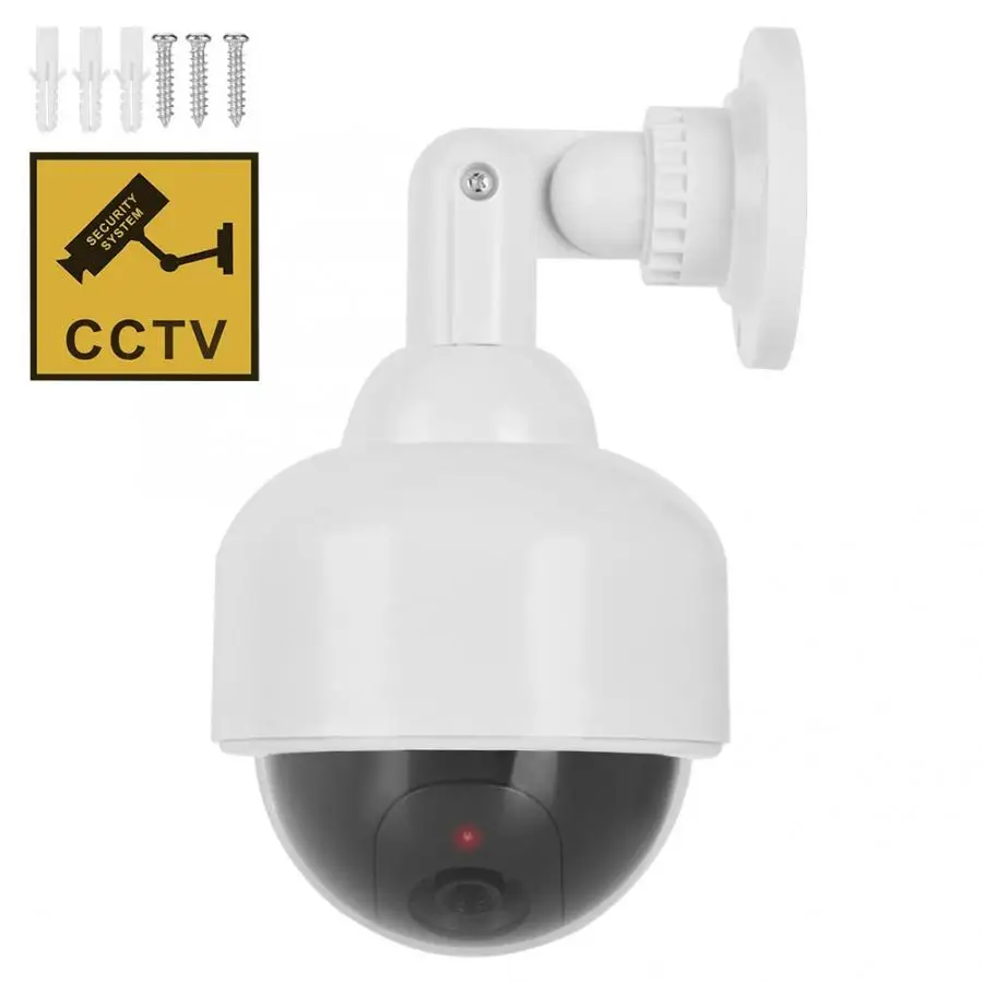 

Simulation Camera Waterproof Realistic Fake Dummy Surveillance Security Cam with Flashing Red LED Light Security Camera