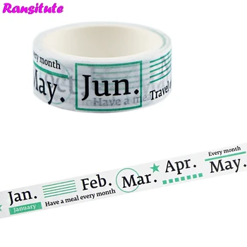 

Ransitute R726 Fashion Month Washi Tape Color DIY Hand Ledger Decoration Removable Masking Tape Children's Toy Stickers