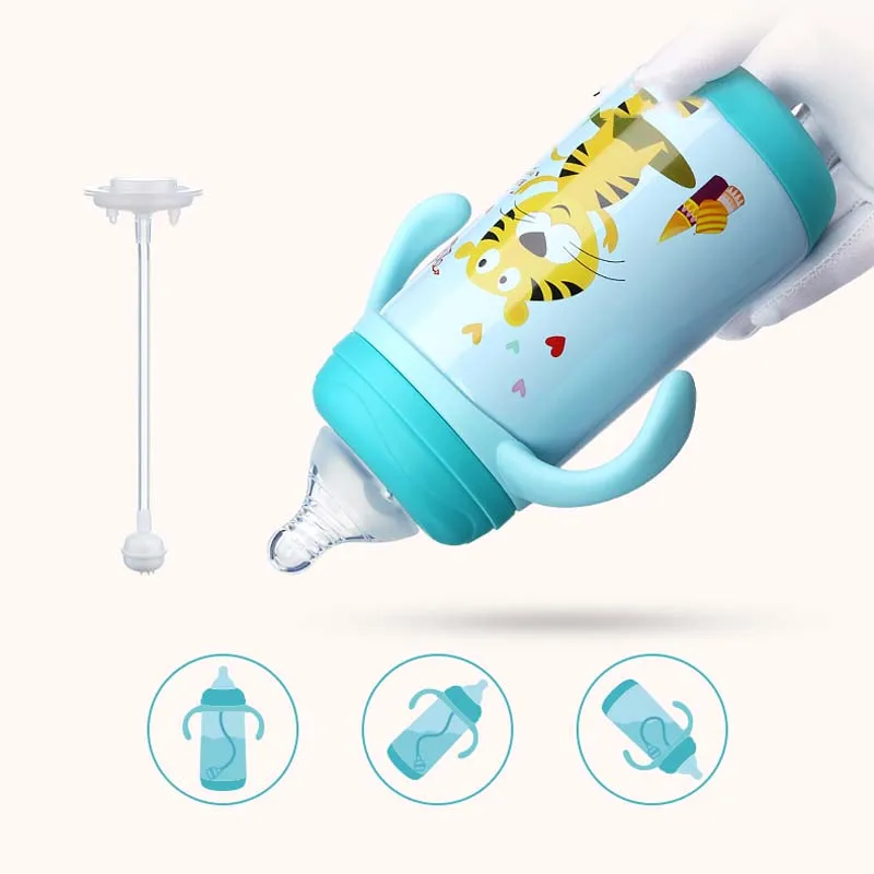 NIEHAINA Baby Feeding Cup With Cover Stainless Steel Milk Thermos for  Children Insulated hot water Bottle leak-poof thermal Cup - AliExpress