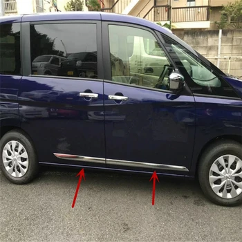 

WELKINRY car auto cover for NISSAN SERENA C27 2016 2017 2018 2019 2020 ABS chrome body door side bar moulding trim