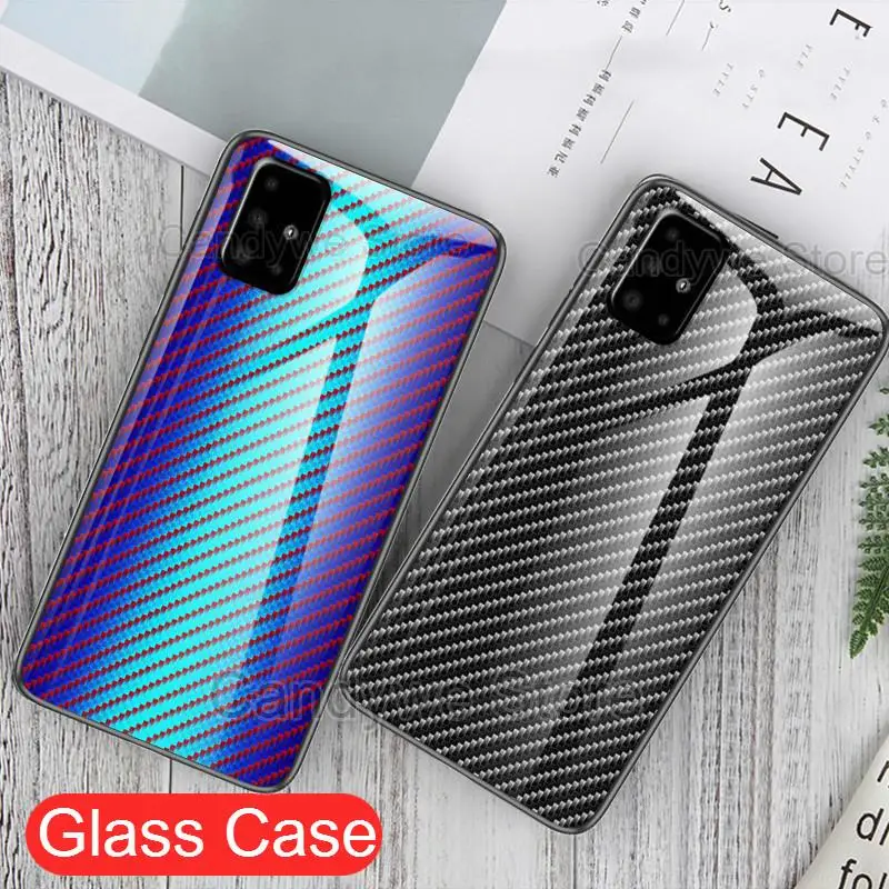 Чехол из закаленного стекла для Samsung Galaxy A51 A71 A90 A80 A70 A60 A50 A30 A20s A10s M30S A6 A7 A8 A9 2018 чехлы