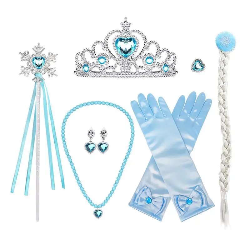 Child Wig Braids Baby Girls Cosplay Show Dress Up Hair Accessories Anna Princess Style Braid Hair Clip Elsa Hairpin Makeup Hair newborn socks for babies