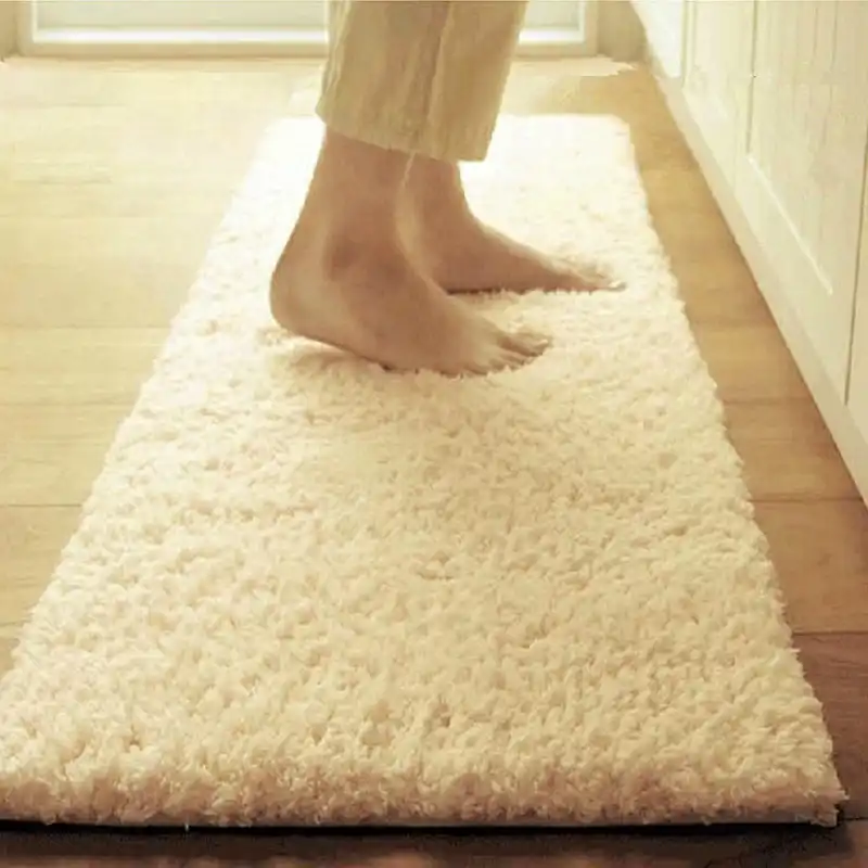 Thicked Shaggy Carpets For Kitchen Runners Rugs Washable Super Water Absorption Furry Floor Mat Tapis De Cuisine Aliexpress