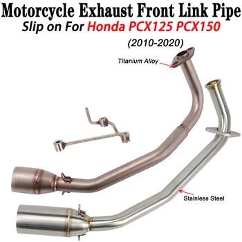 51mm Motorcycle Stainless Steel Exhaust Full System Modified Middle Front Link Pipe Slip on For Honda PCX125 PCX150 2010-2020