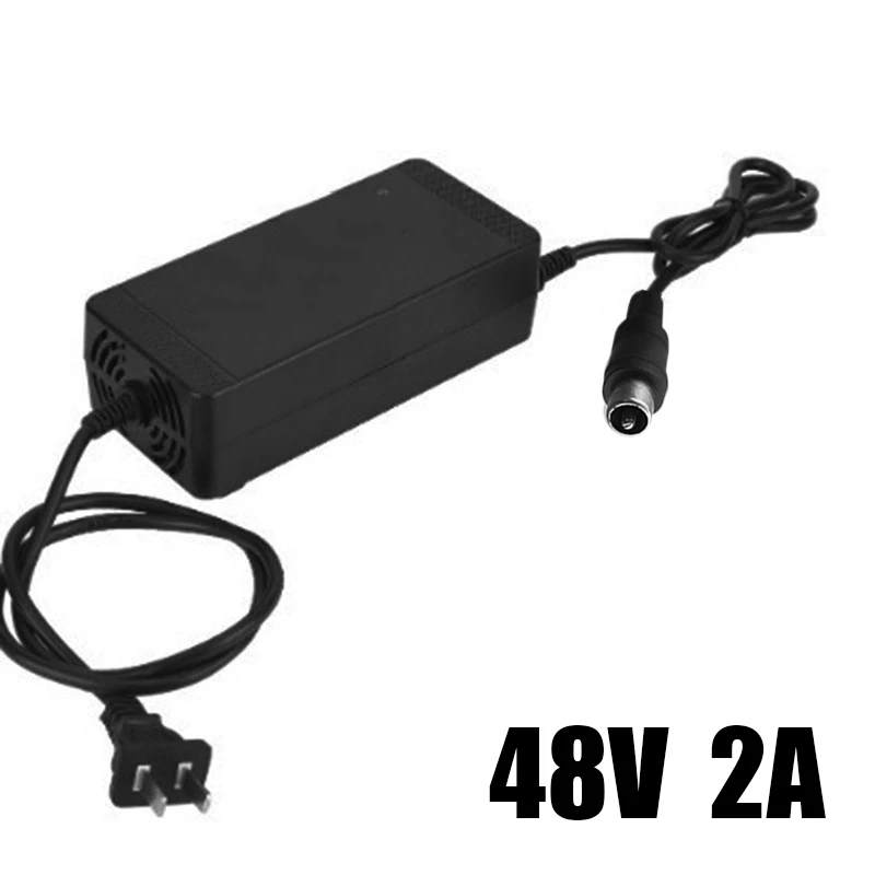 Черный литиевая батарея зарядное устройство 36V 2A/48V 2A для электрического велосипеда велосипедный инструмент