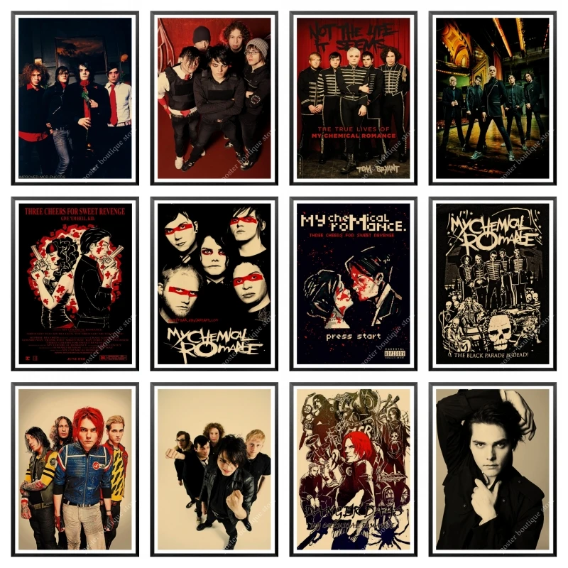 Классический Ностальгический матовый постер My Chemical Romance Band из крафт бумаги