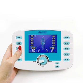 

Smart Voice Dual Output Electric Massage Device TENS Acupuncture Muscle Stimulator Meridian Physiotherapy 10 Modes Body Massager