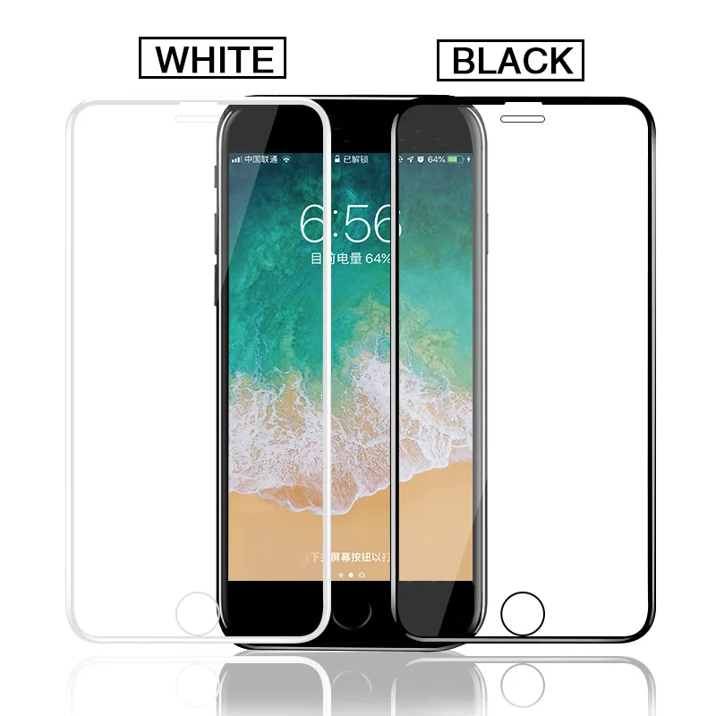 200D защитное стекло с мягкими краями для iPhone 6, 6 S, 7, 8 Plus, Защитное стекло для iPhone X, XR, XS, MAX, 11Pro, Max, закаленное стекло