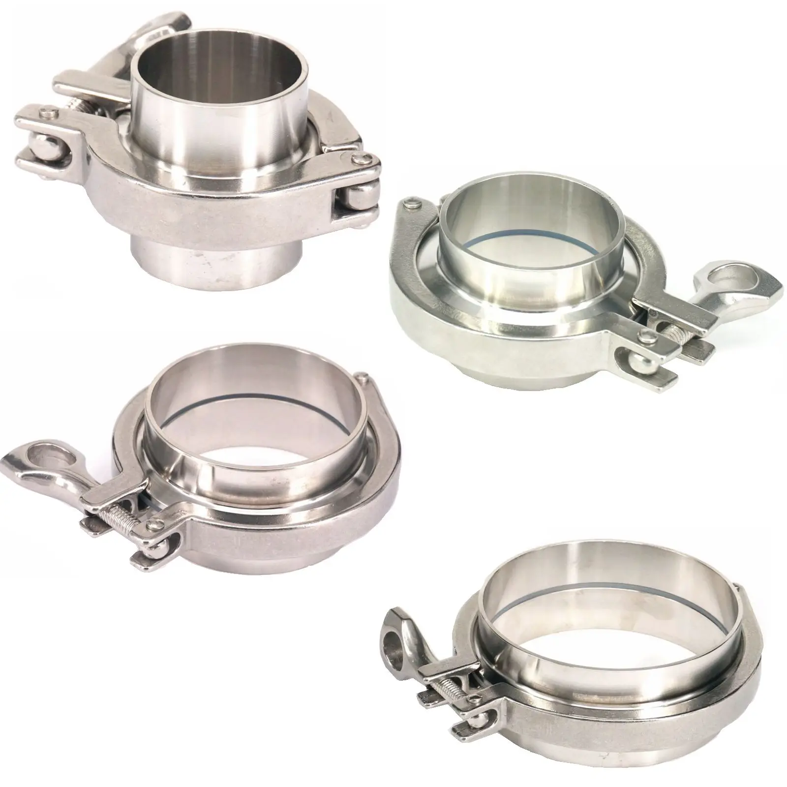 2 Tri Clamp/Tri Clover Fitting Sanitary Weld On Ferrule Stainless Steel