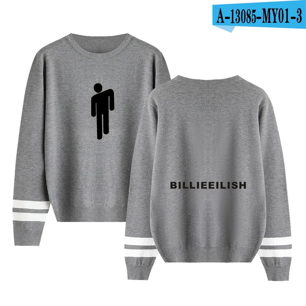 Billie Eilish, вязаные свитера для мужчин и женщин, теплые свитера, уличная мода, с круглым вырезом, парные свитера, индивидуальные Повседневные свитера - Цвет: As picture