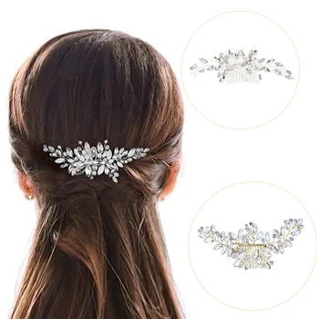 

Bridal Wedding Crystal Hair Accessories Clips Comb Pearls Pins Grip Diamond tocados para novia Bruids hoofddeksels