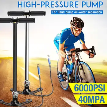 

40Mpa 6000psi Air Pcp pump Stainless Steel Foldable High Pressure Hand Pump with filter Pneumatic Pump Stirrup Pump Up To 6000Ps