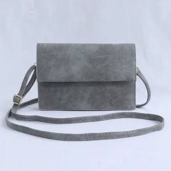 Vintage Casual Small Square Bags For Women Solid Color PU Leather Lady Shoulder Crossbody Flap Bag Clutches Cellphone Bag Purses