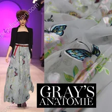 Ирис шелковая одежда юбка 100 шелк тутового шелкопряда выгоревшая новая марлевая шелковая рубашка Тканей