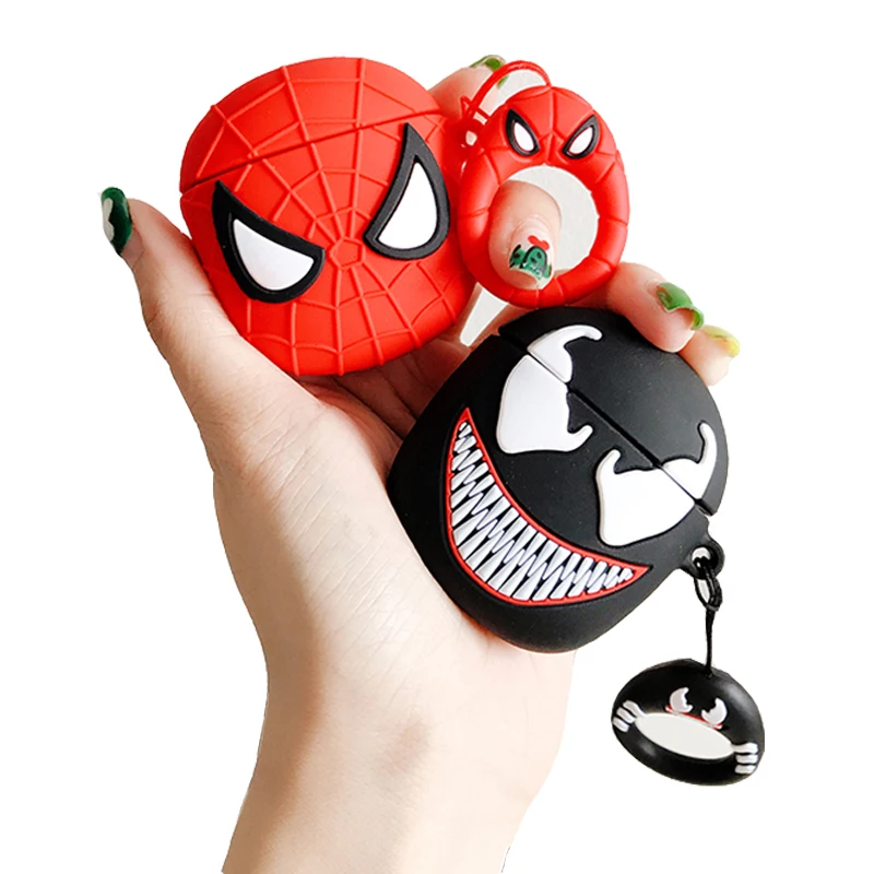 Новинка чехол Disney Airpods 2 Человек-паук Веном Капитан Америка 3D Искусство для Pro Airpod 1