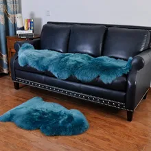 Новое озеро синий цвет Высокое качество 1P настоящий Полный Пелт новозеландская овчина ковер 70*100 см, черный мохнатый овечий мех украшение ковер