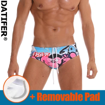 

Datifer Men Swimwear Size XXL Sexy Low Boxers Men's Swim Brief Sportive Beachwear Shorts Sunga Man 2020 Swimsuit Bain YK02B