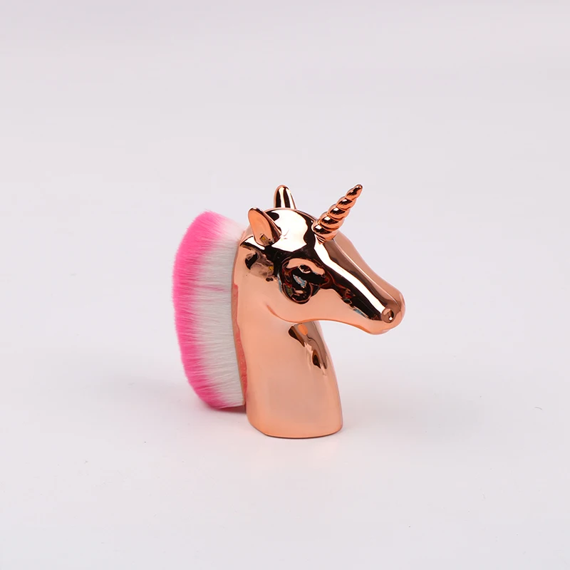 Gold Pink Dihealth кисть Единорог кисти для макияжа синтетические волосы Румяна женщина макияж пудра и кисти для лица косметическое средство основа для макияжа инструменты - Handle Color: Gold Pink