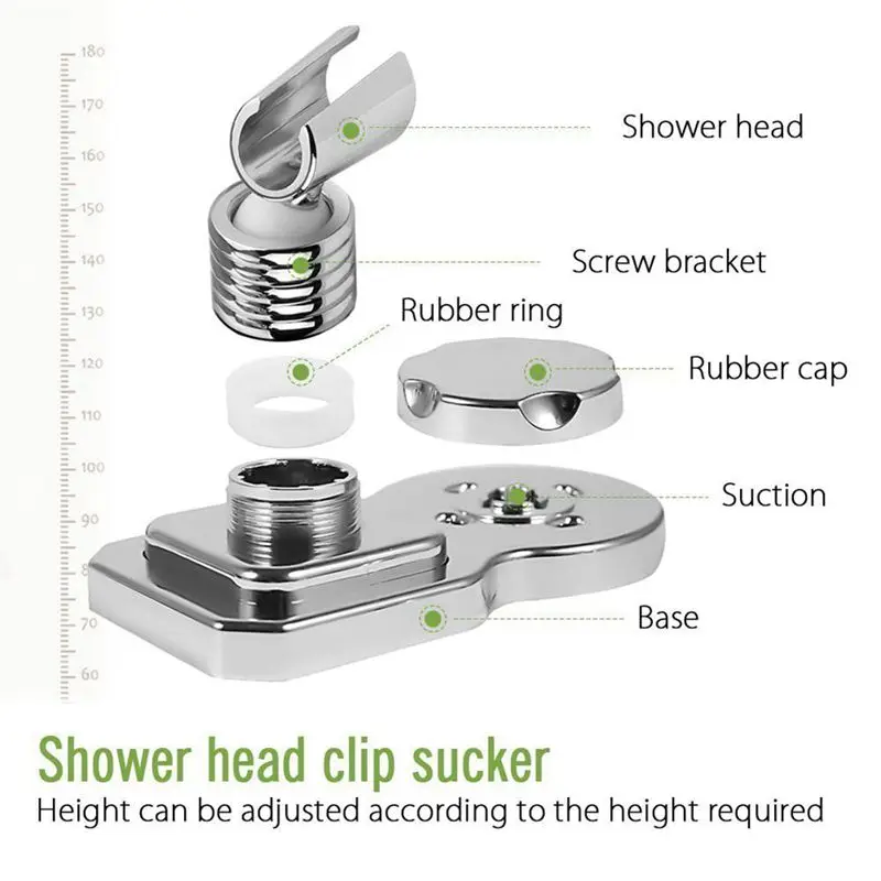 Вакуумная насадка на присоске, насадка для душа, настенный держатель, насадка для душа, зажим, многоразовый, регулируемый, с клейкой палкой, диск для ванны