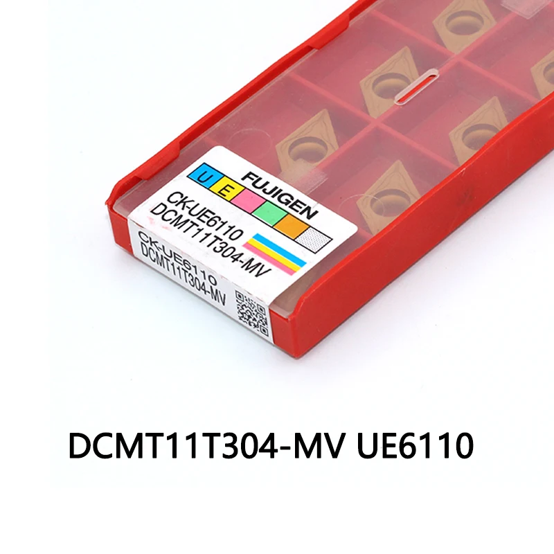 

DCMT11T304 MV UE6110 Carbide Insert 10PCS CNC Machine Blade for Steel Machining