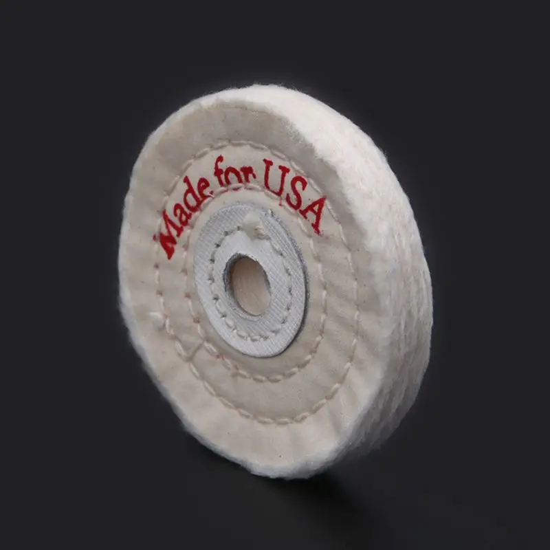 Abrasive Buffing Wheel White Cotton Lint Cloth Gold Jewelry Mirror Polishing Aid 831F