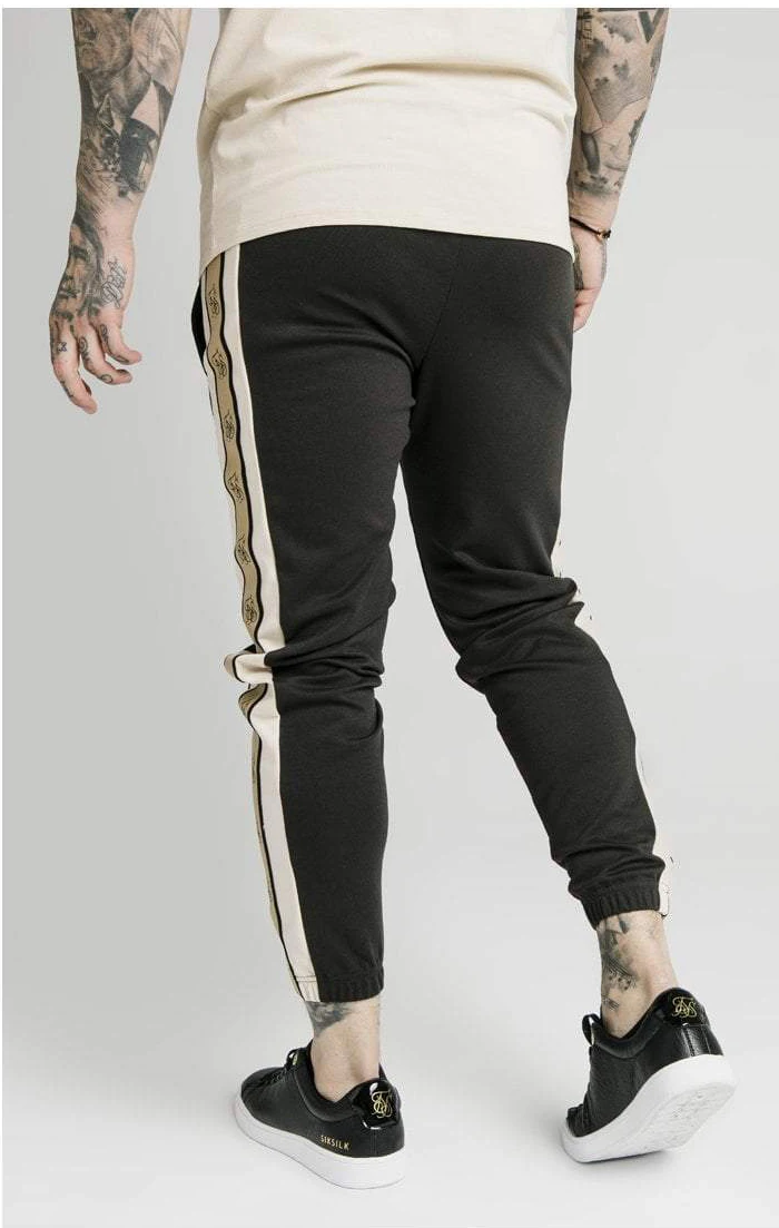 New Men's Joggers Sweatpants Silk Silk Skinny Elastic Trousers Hip Hop Tracksuit Brand Clothing Sik Silk Casual Track Pants Men white joggers