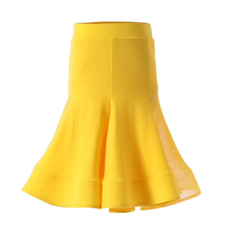 Latin Dance Clothes For Girls Yellow/Black Practice Clothing Kids 