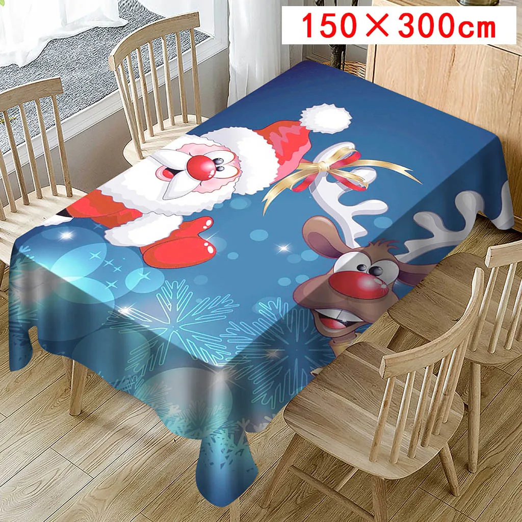 

Christmas Santa Claus Table Cloth 2020 Tablecloth Home Party Decorations Rectangle Table Cover mantel mesa toalha de mesa tapete
