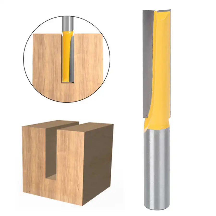 

12X1/2X50 Hard Alloy Straight Router Bit Woodworking Cutter Milling Cutter Household Woodworking Tools
